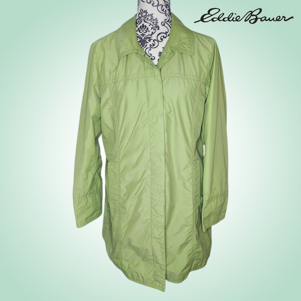 EDDIE BAUER Light Green Lightweight Jacket - Large